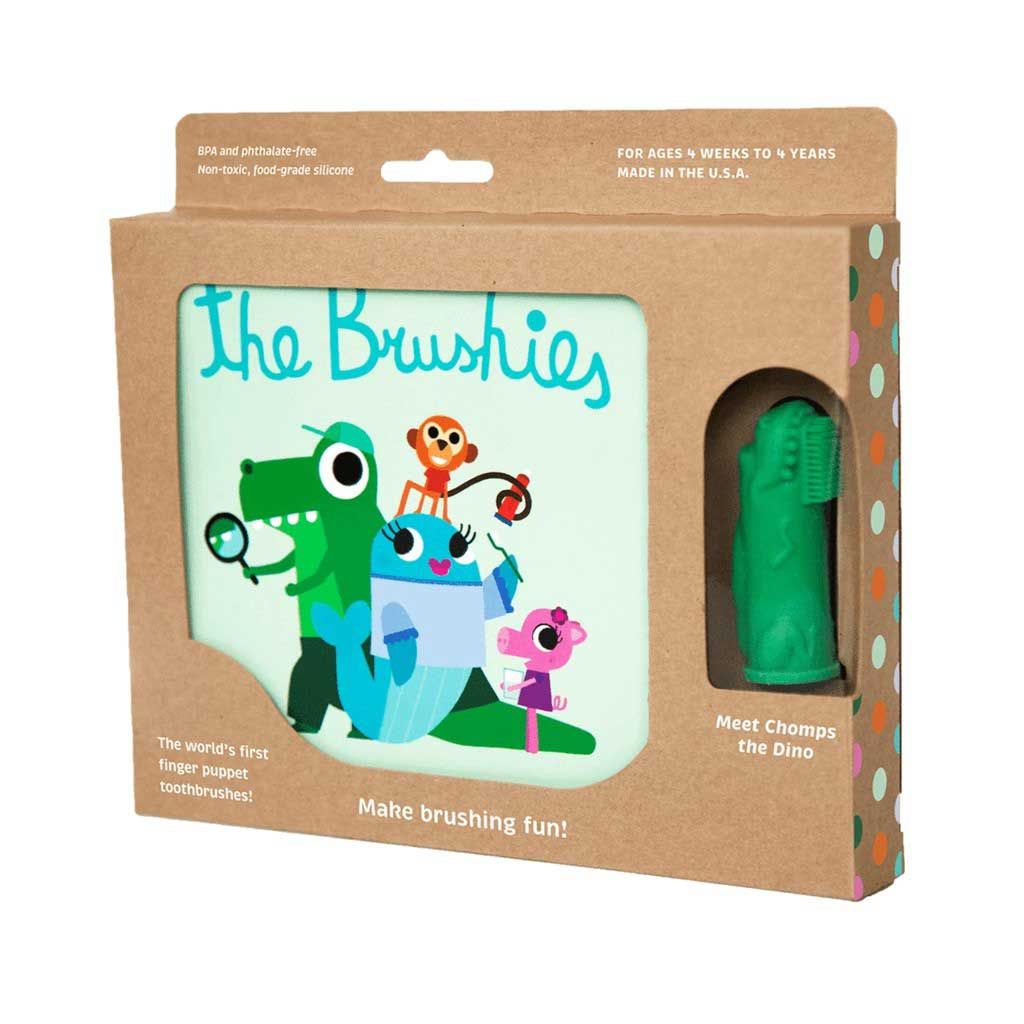 Brushies Book and Finger Puppet Tooth Brush-Hijau - 1
