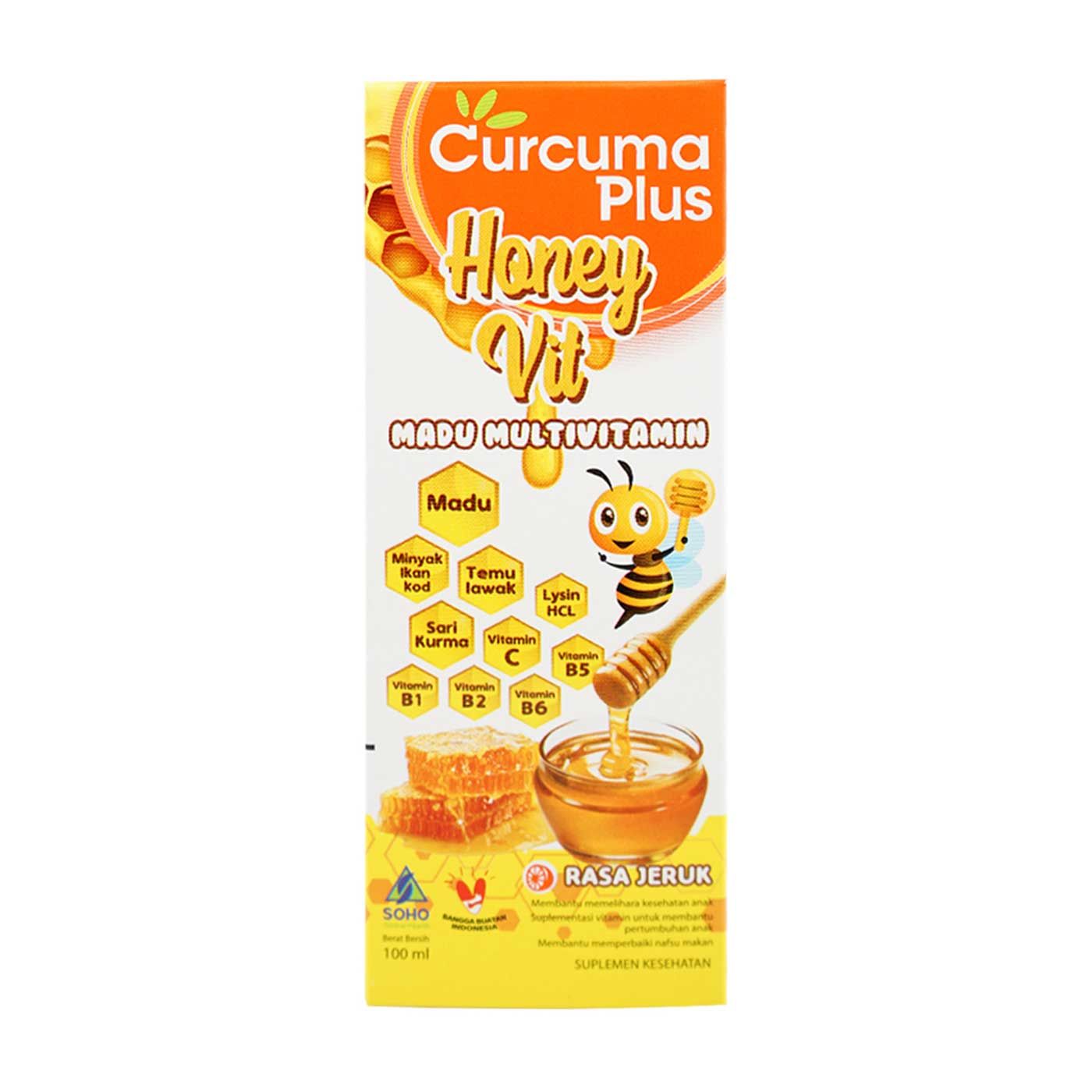 Curcuma Plus Honey Vit - Multivitamin Madu Rasa Jeruk 100ml - 2