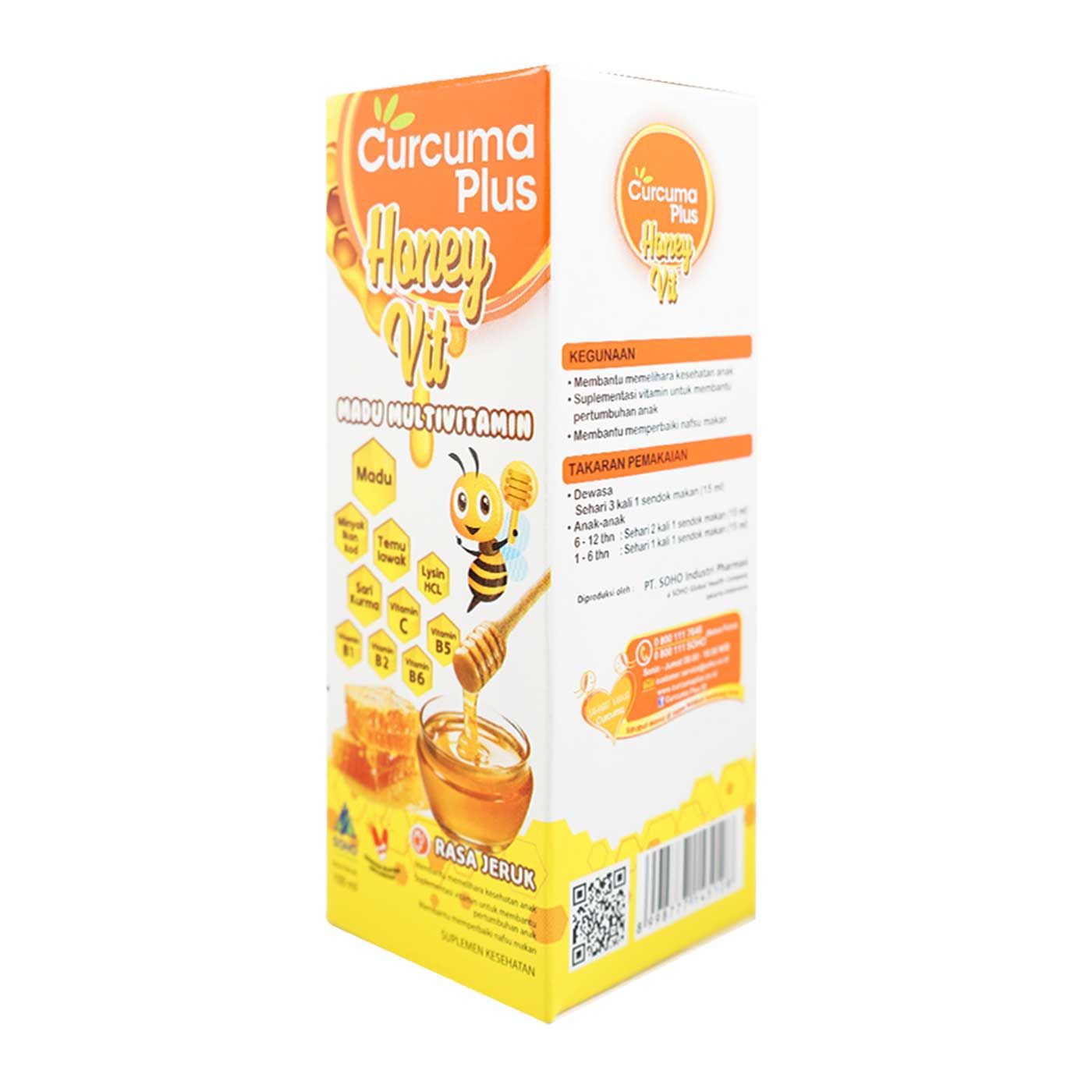 Curcuma Plus Honey Vit - Multivitamin Madu Rasa Jeruk 100ml - 3