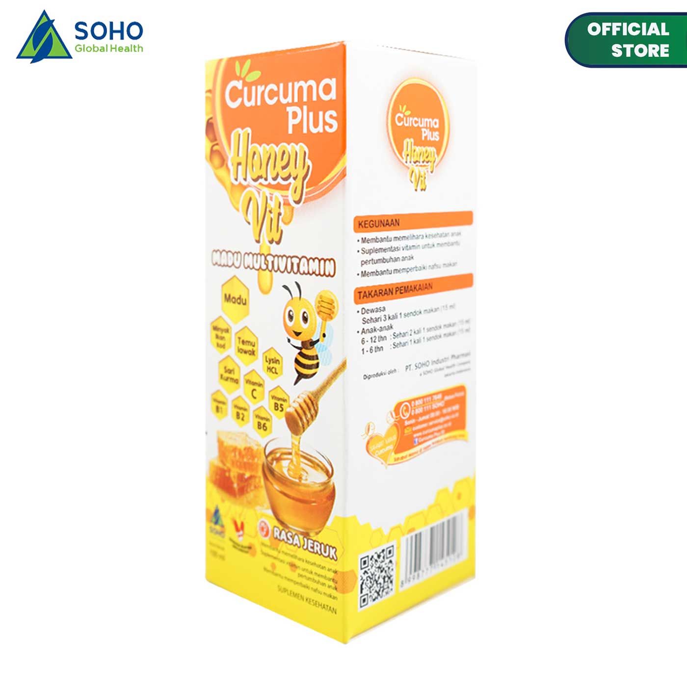 Curcuma Plus Honey Vit - Multivitamin Madu Rasa Jeruk 100ml - 5