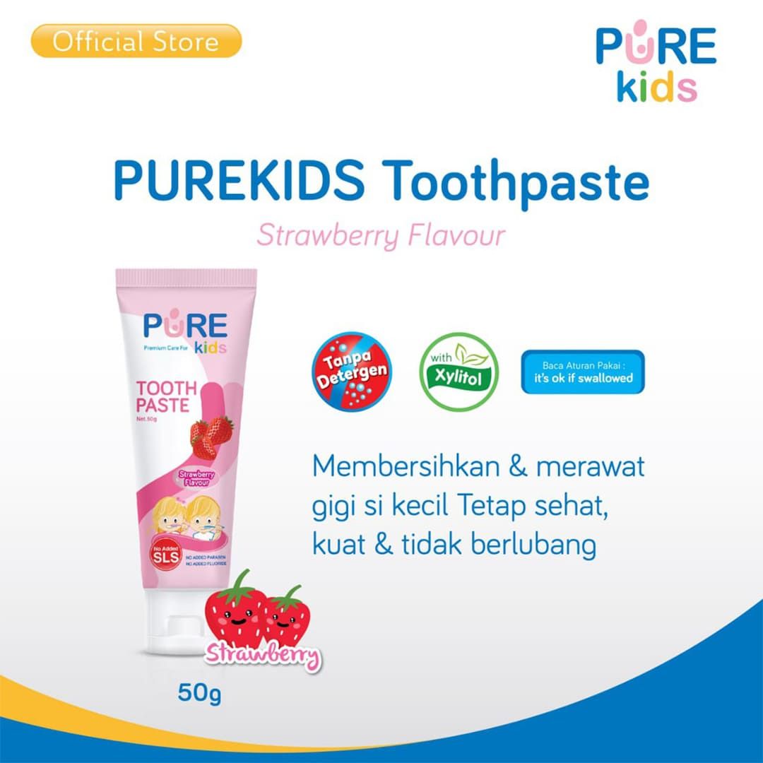 Pure KIds Tooth Paste 50gr - Strawberry - 1