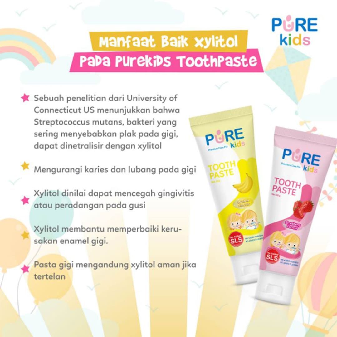 Pure KIds Tooth Paste 50gr - Strawberry - 2
