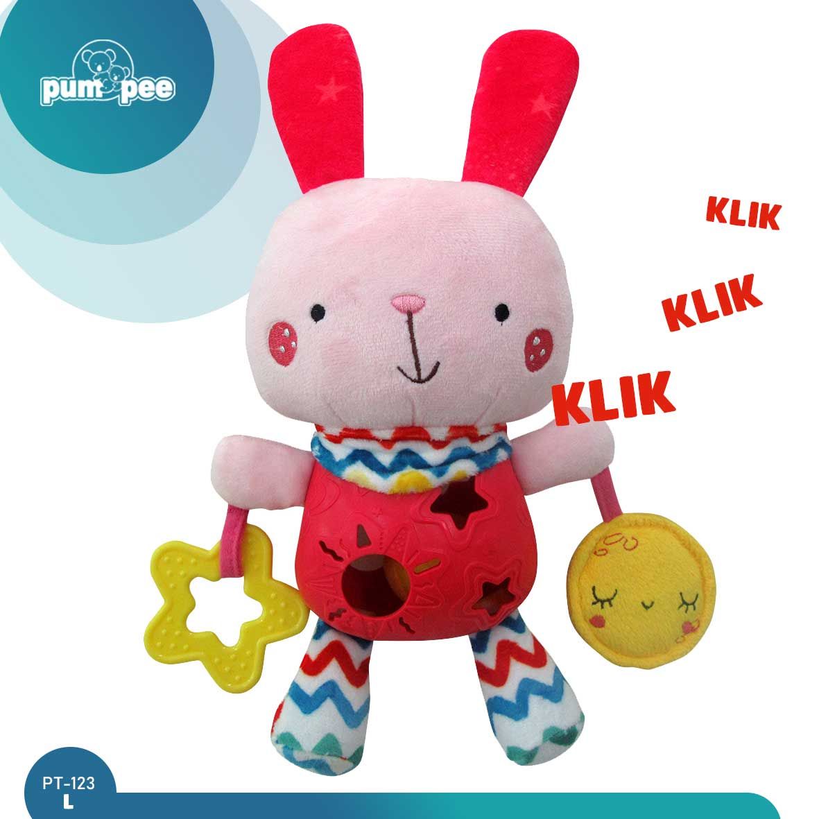 Pumpee Soft Plastic Toy - 'My Owl Wonderland' Pink Bunny | PT-123L - 1