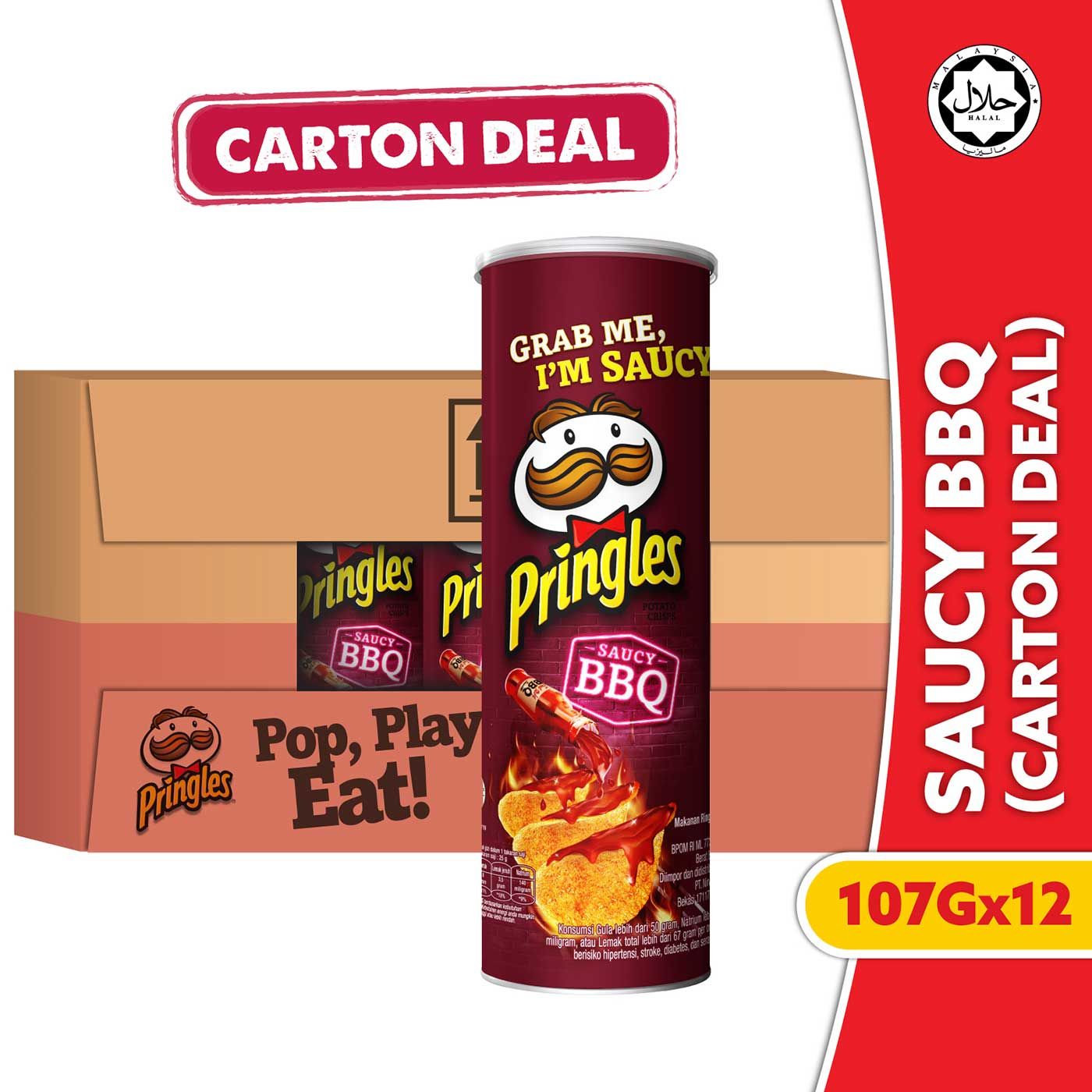 [CARTON DEALS] Pringles Saucy BBQ 107gr (12 Pcs) - 1