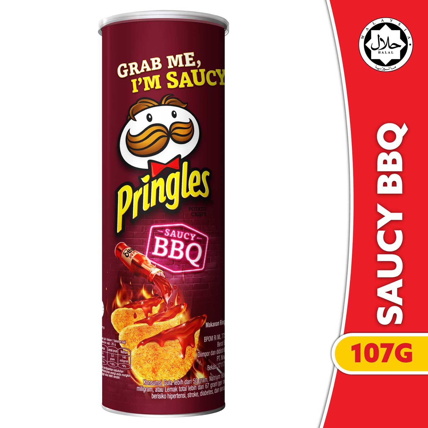 [CARTON DEALS] Pringles Saucy BBQ 107gr (12 Pcs) - 2