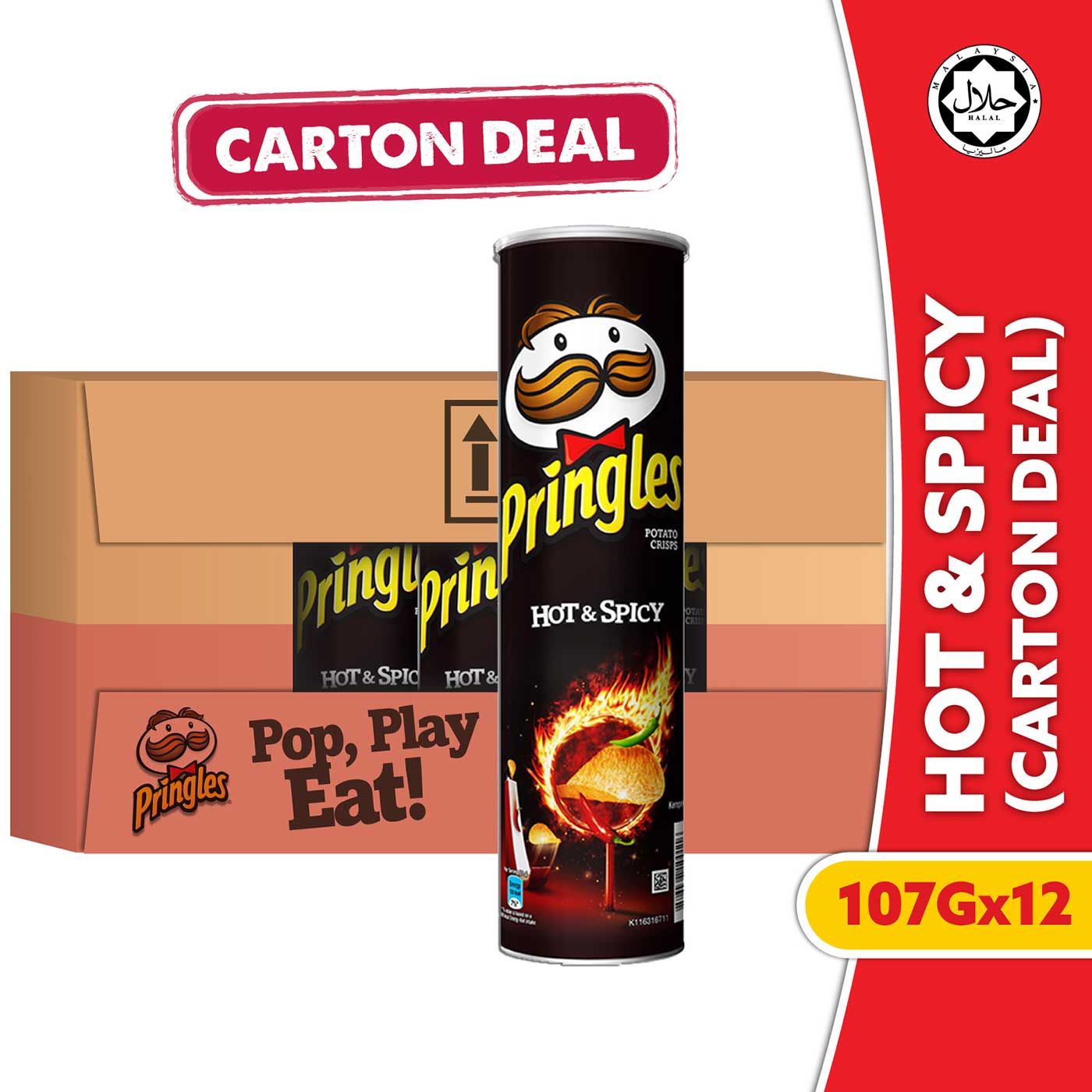 [CARTON DEALS] Pringles Hot & Spicy 107gr (12 Pcs) - 1