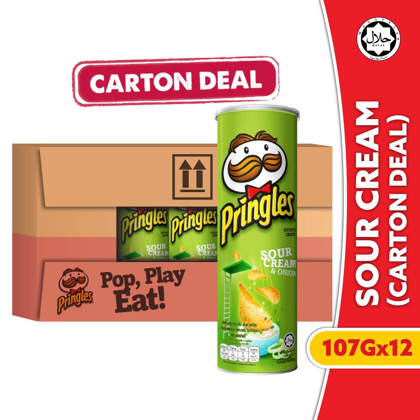 [CARTON DEALS] Pringles Sour Cream & Onion 107gr (12 Pcs) - 1