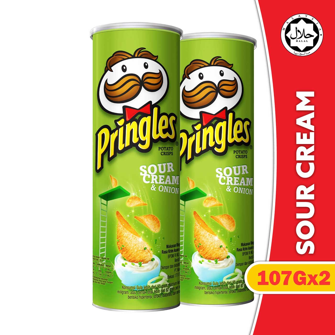 [BUNDLE 2pcs] Pringles Sour Cream and Onion 107gr - 1