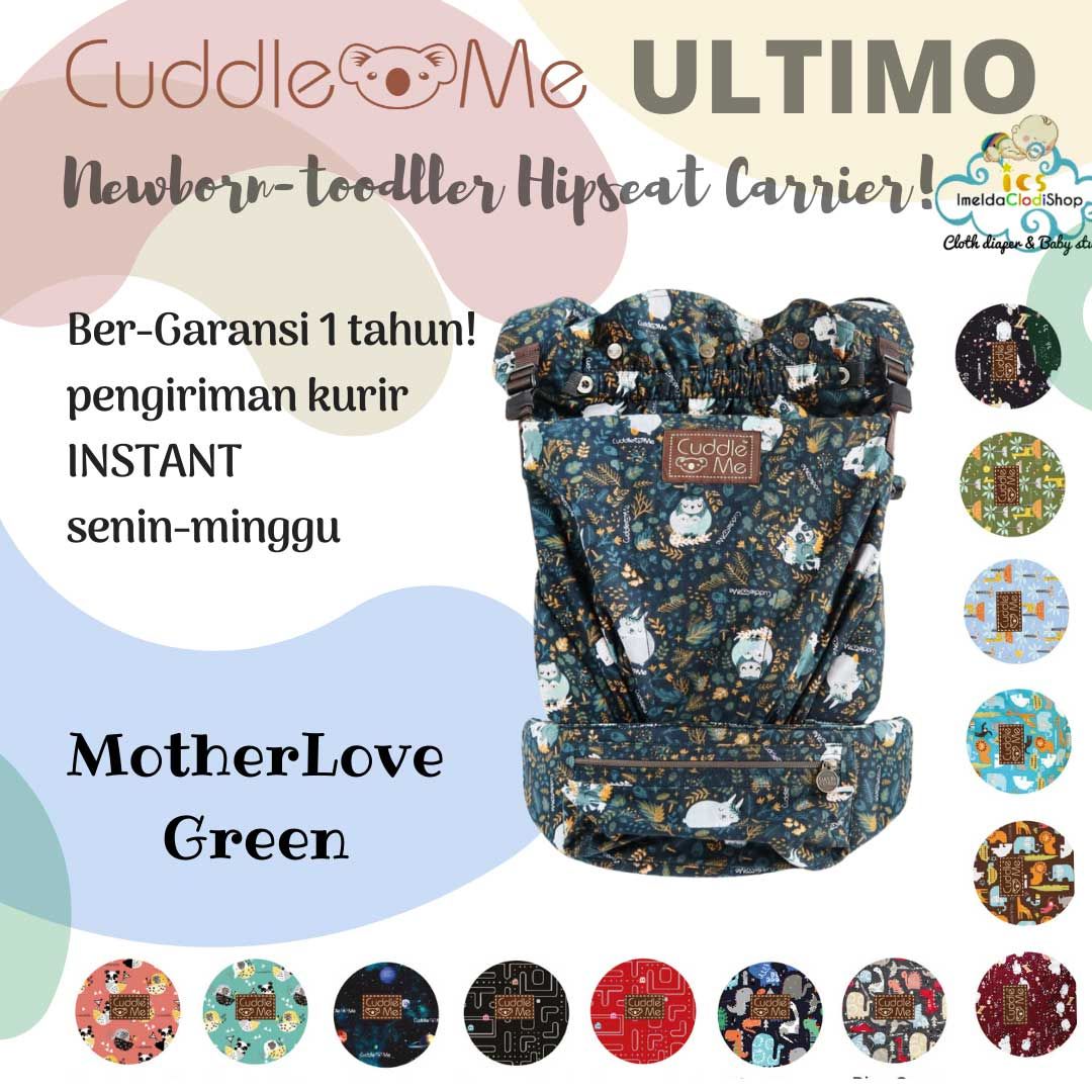 CuddleMe Ultimo M Shape Hipseat Carrier - MotherLove Green - 1