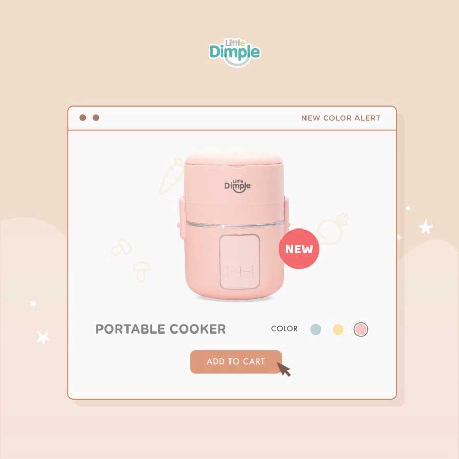 Little Dimple Portable Cooker - Pink - 1