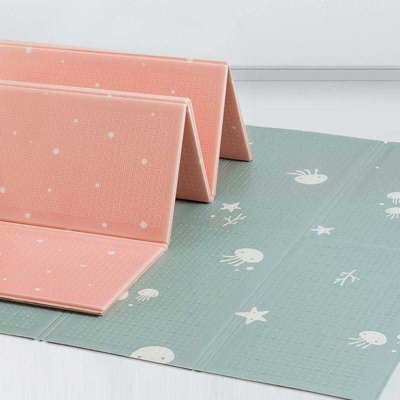 MUGU Folding Baby Playmat - Pink Blue - 1