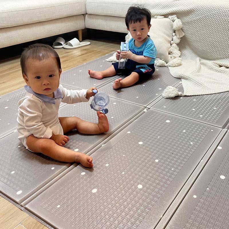 MUGU Folding Baby Playmat - Grey Blue - 3