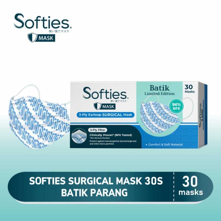 Softies 3Ply Surgical Mask 30s Batik Parang - 1
