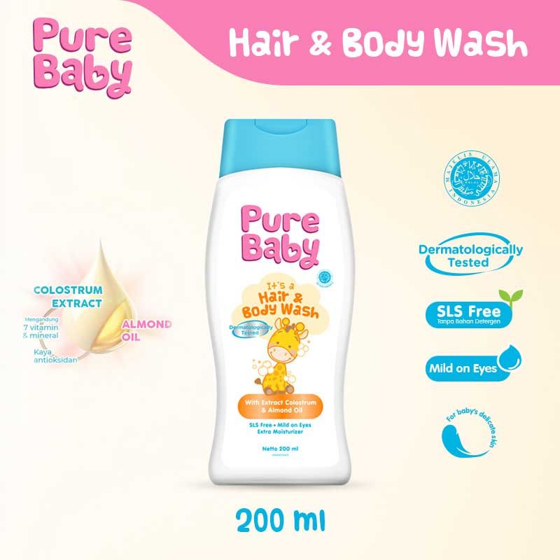 Pure Baby Hair & Body Wash 200ml - 1