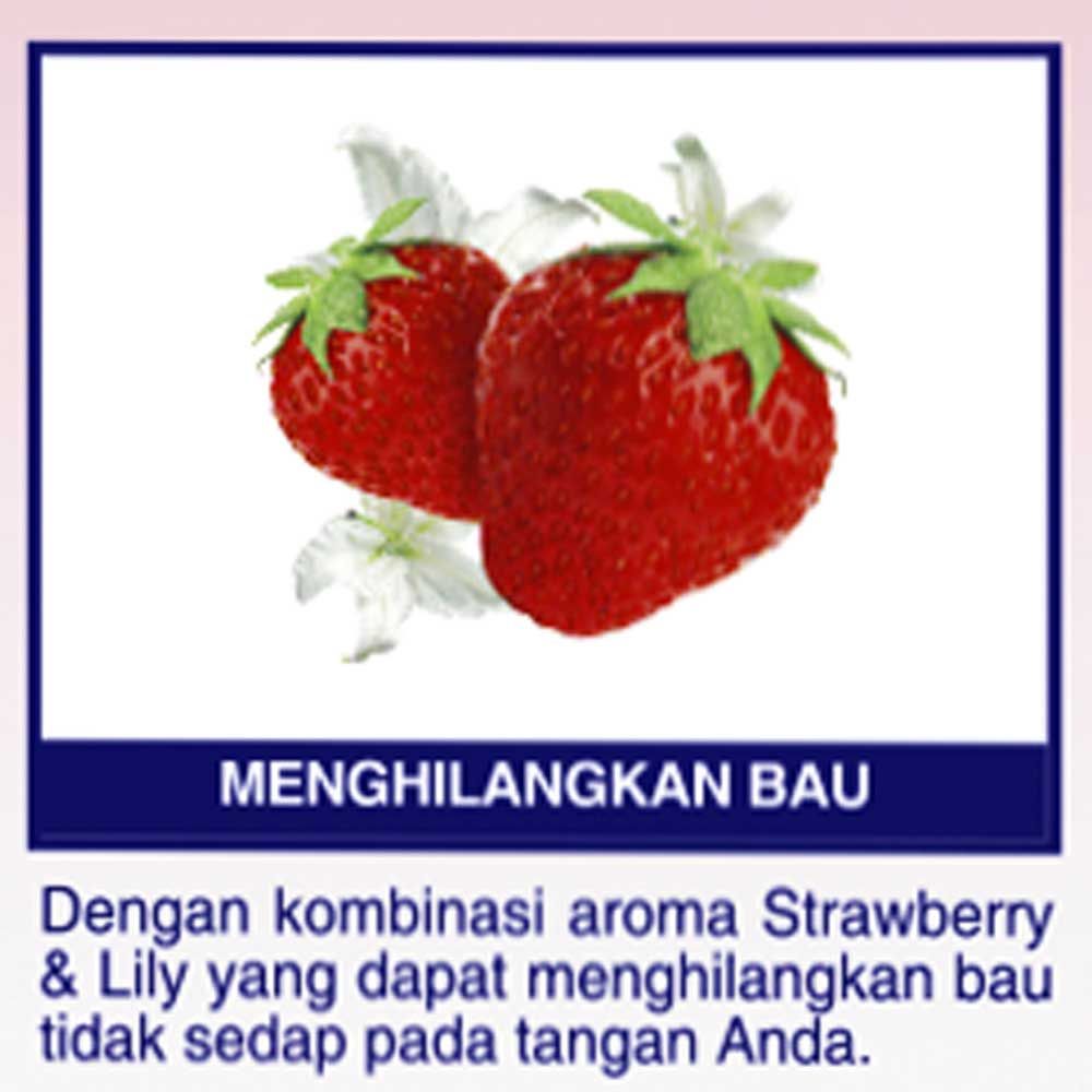 Sos Hand Soap Fragrance Anti Bacterial Strawberry 300 Ml - 3