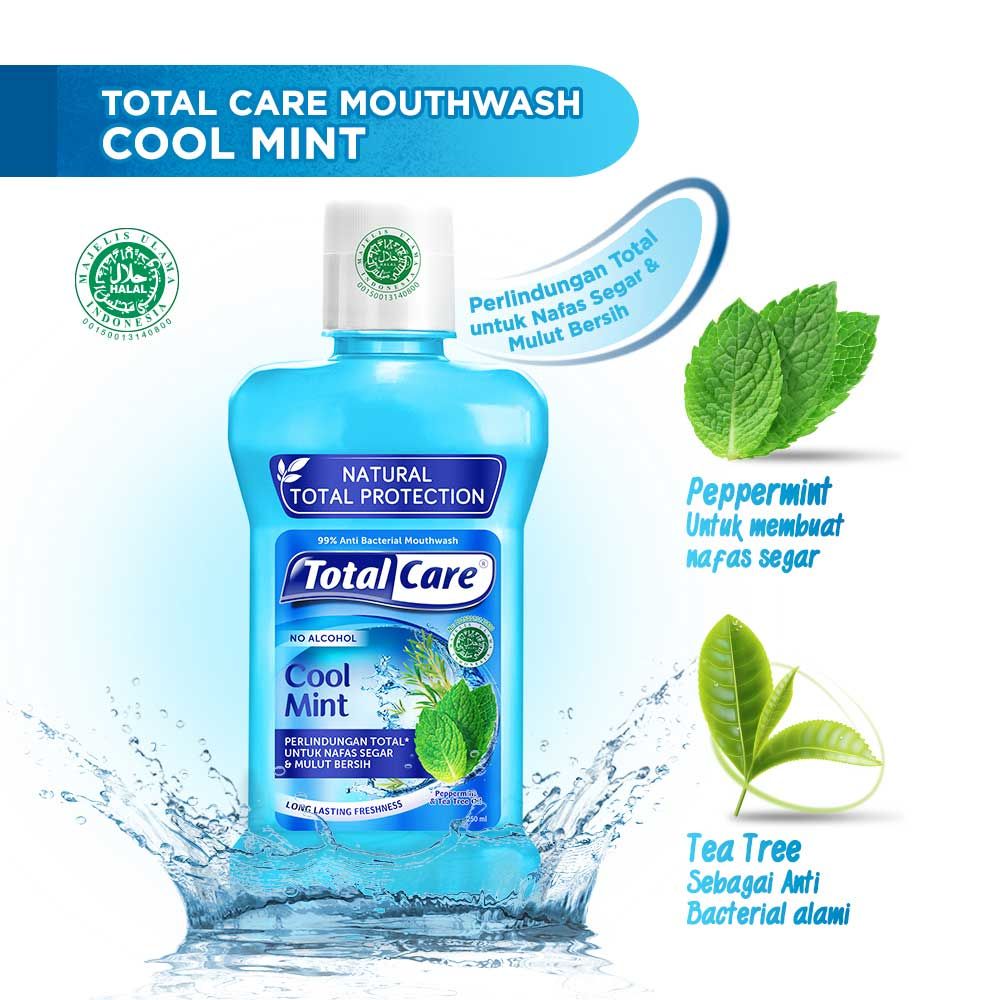 Total Care Mouthwash Cool Mint 250Ml - 3