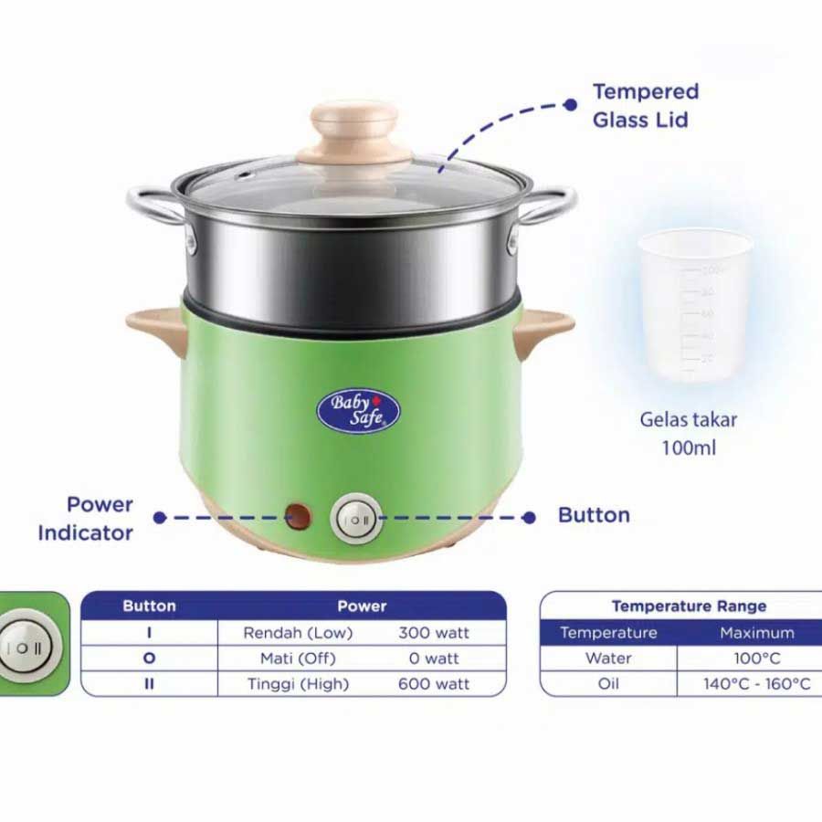 Babysafe Multi Cooker LB011 alat masak MPASI - 2