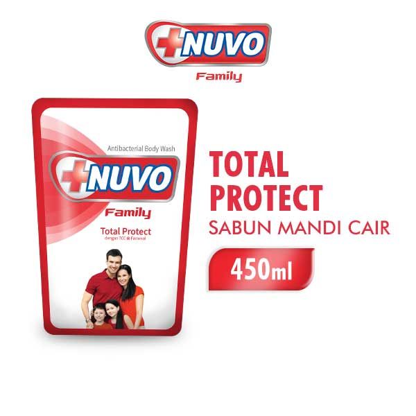 Nuvo Family Liq Soap Merah Pch 450ml - 1