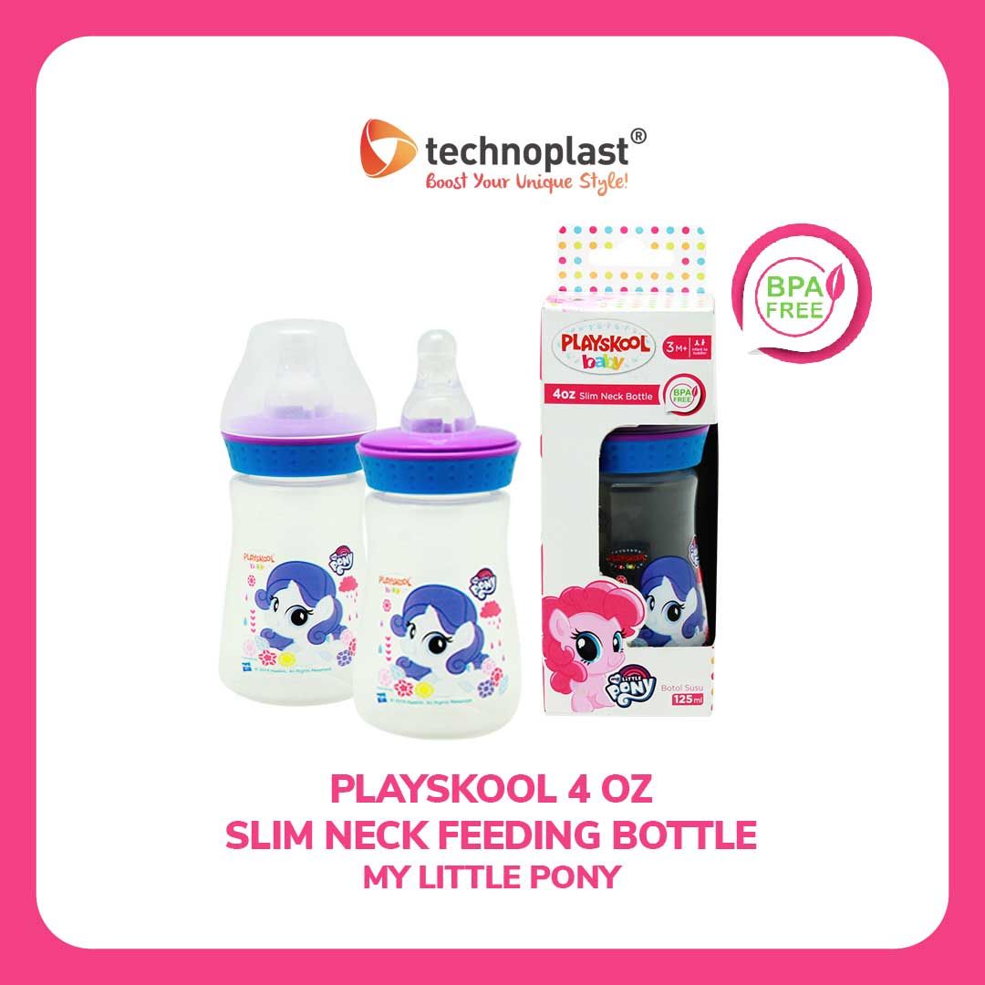 Playskool Slim Neck Feeding Bottle 125ml - My Little Pony - 1