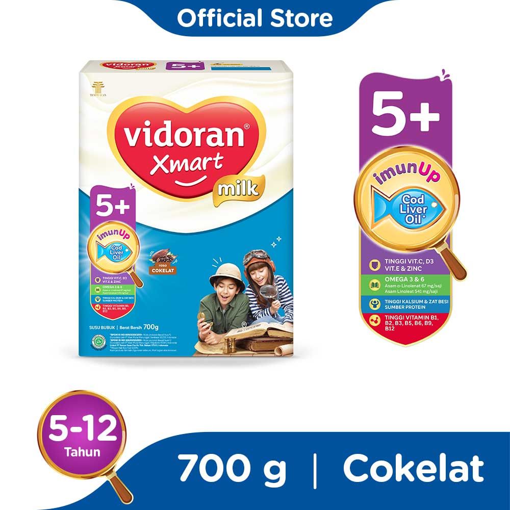 Vidoran Xmart 5+ Nutriplex Cokelat Box - 700gr - 1
