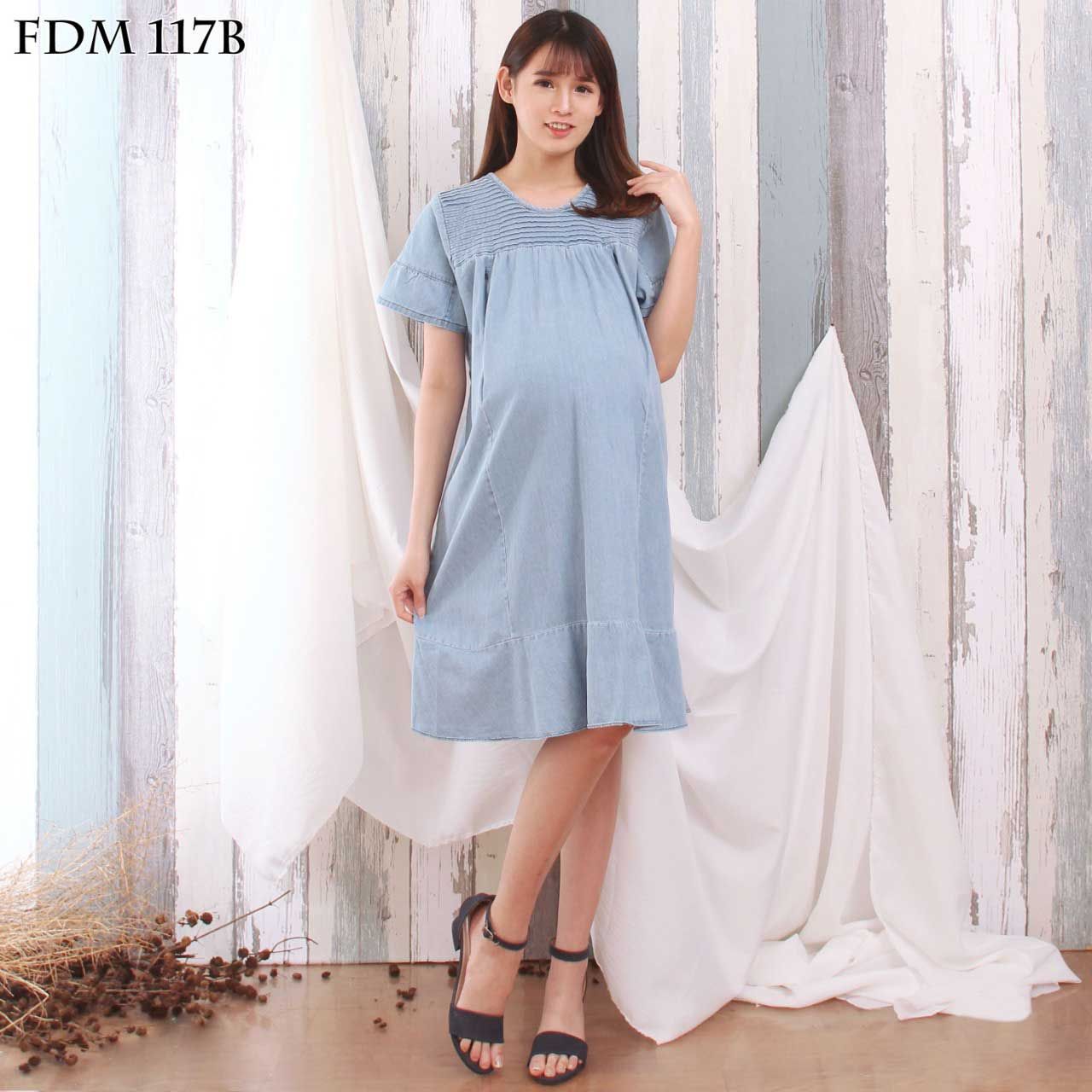 Eve Maternity Baju Hamil Denim Dress FDM117 - 1