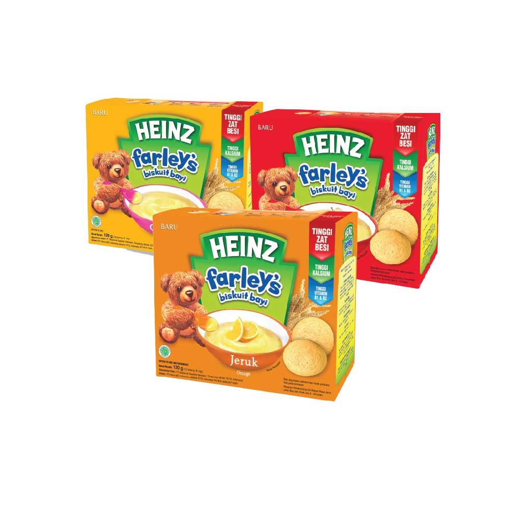 Heinz Paket Farleys Origin, Apple&Orange 120G-3Pcs - 1