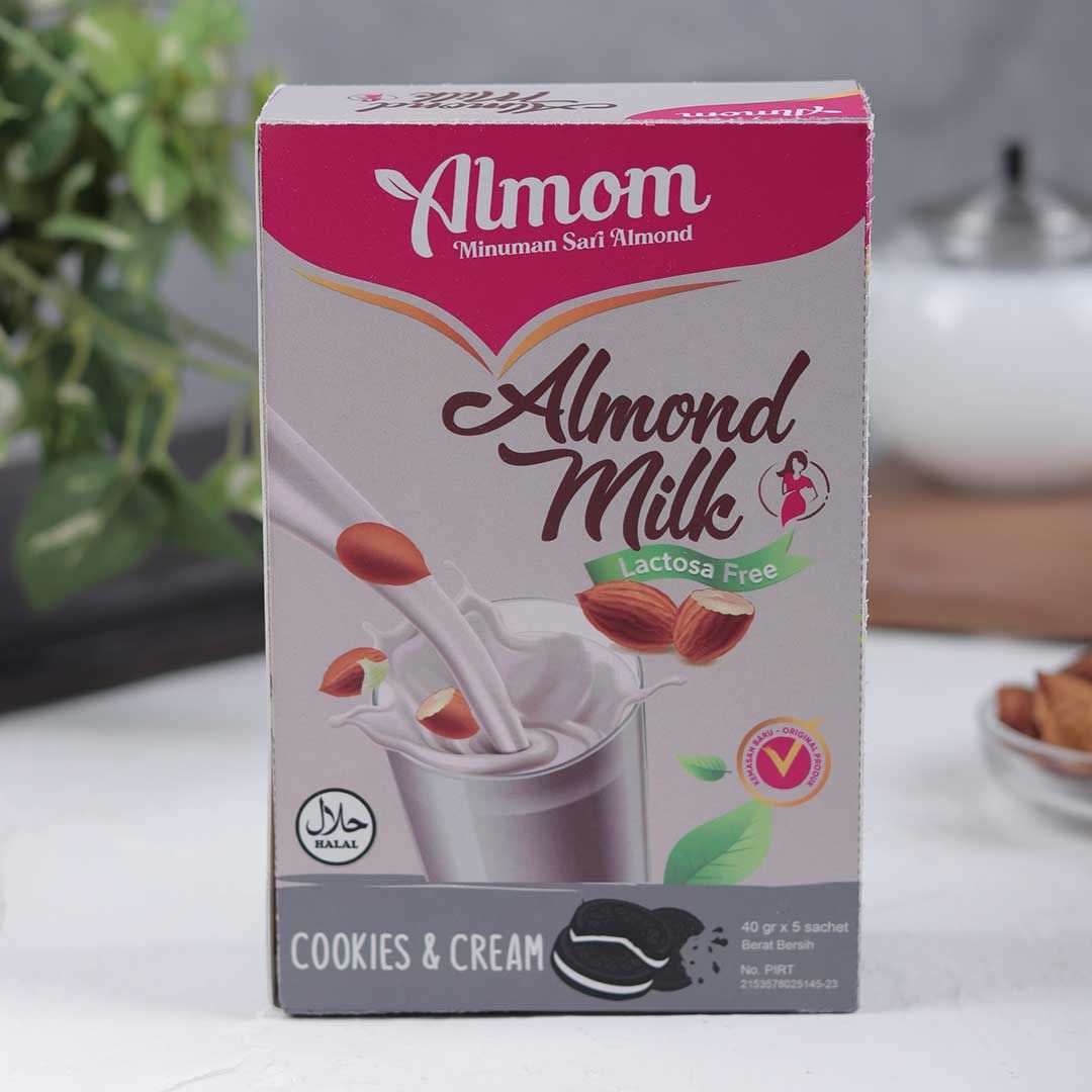 Almom Asi Booster Milk Susu Almond - Cookies&Cream - 1