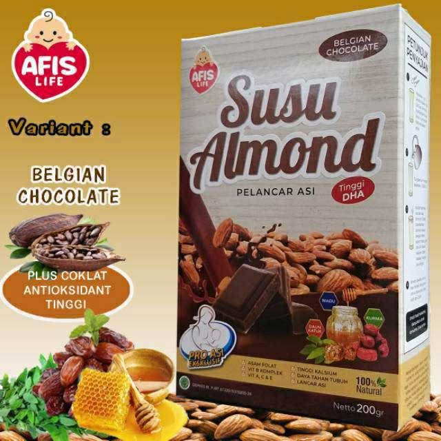 Afis Susu Almond - Belgian Chocolate - 1