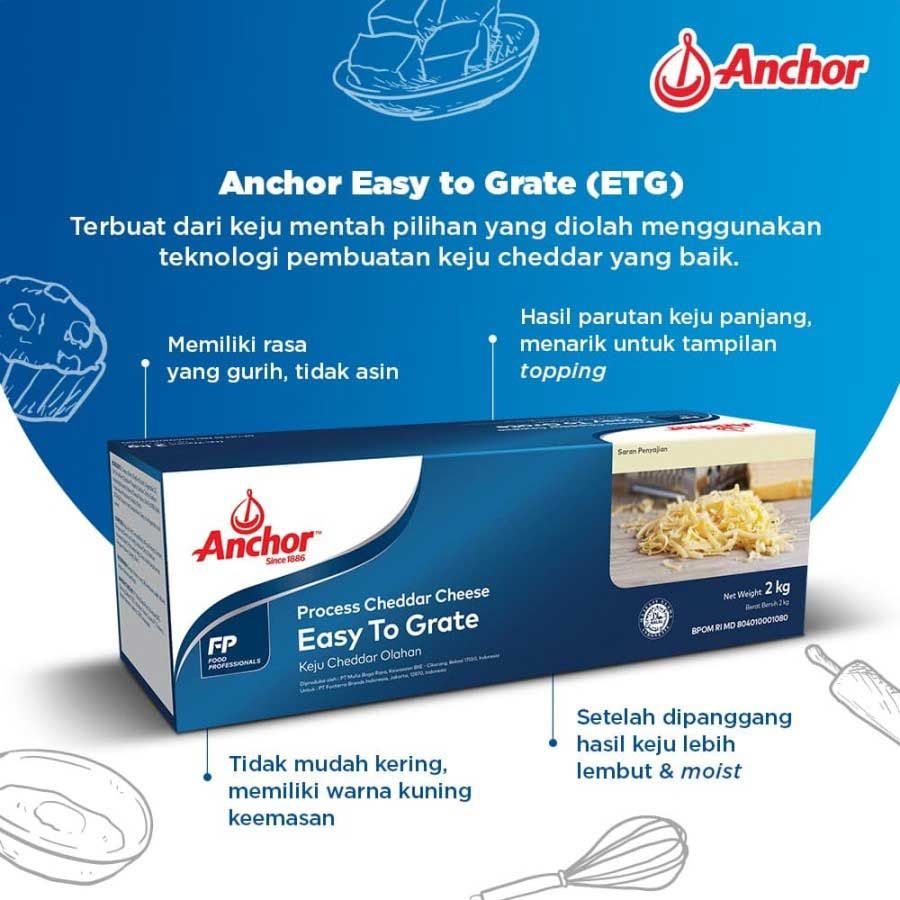Anchor ETG Processed Cheese 2kg - 2