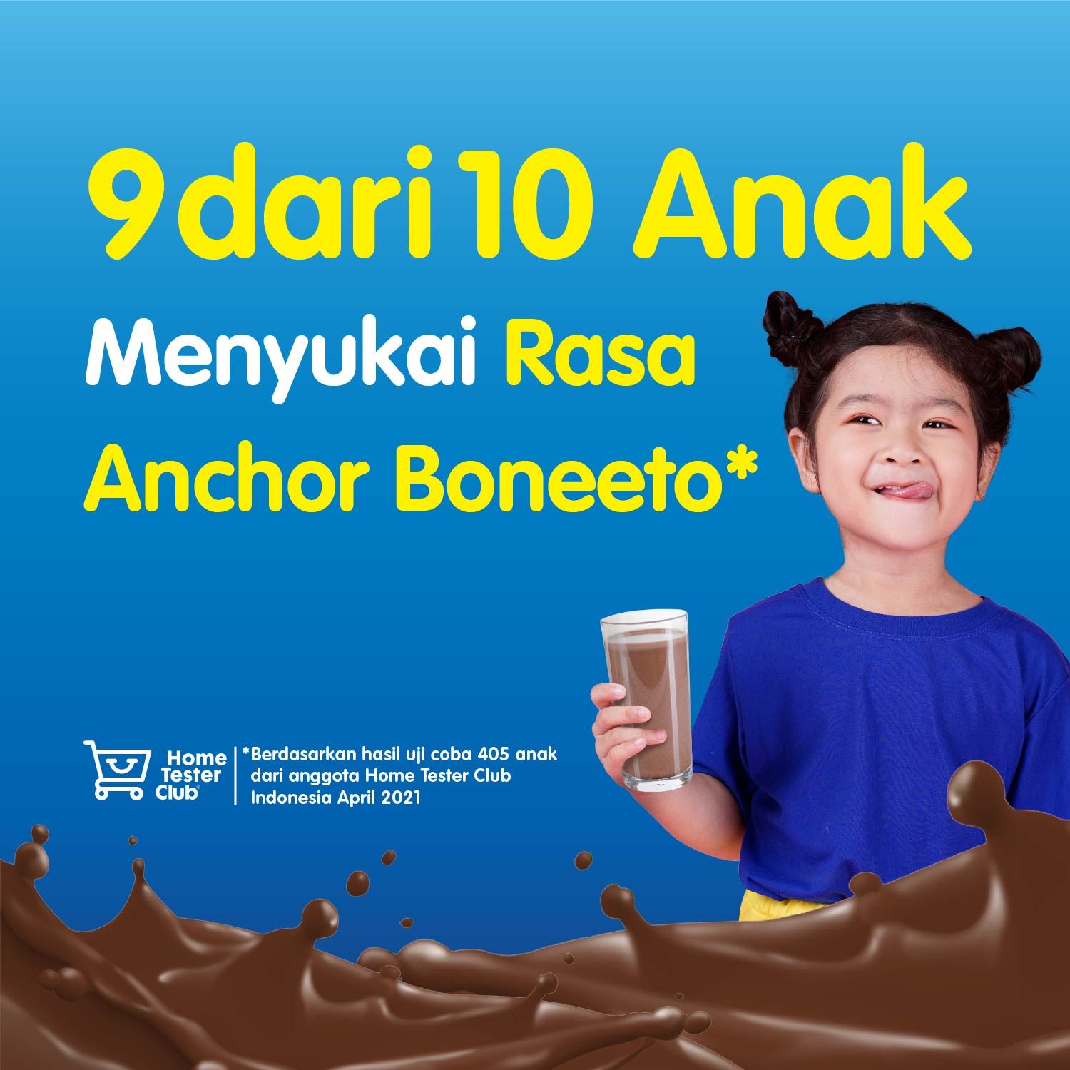 Anchor Boneeto Yummy Choco 350gr- Susu Bubuk Pertumbuhan Anak - 4