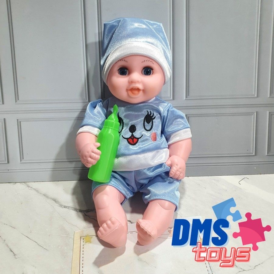 DMStoys Boneka Bayi Nangis Crying Doll Bersuara B760 Biru
 - 1