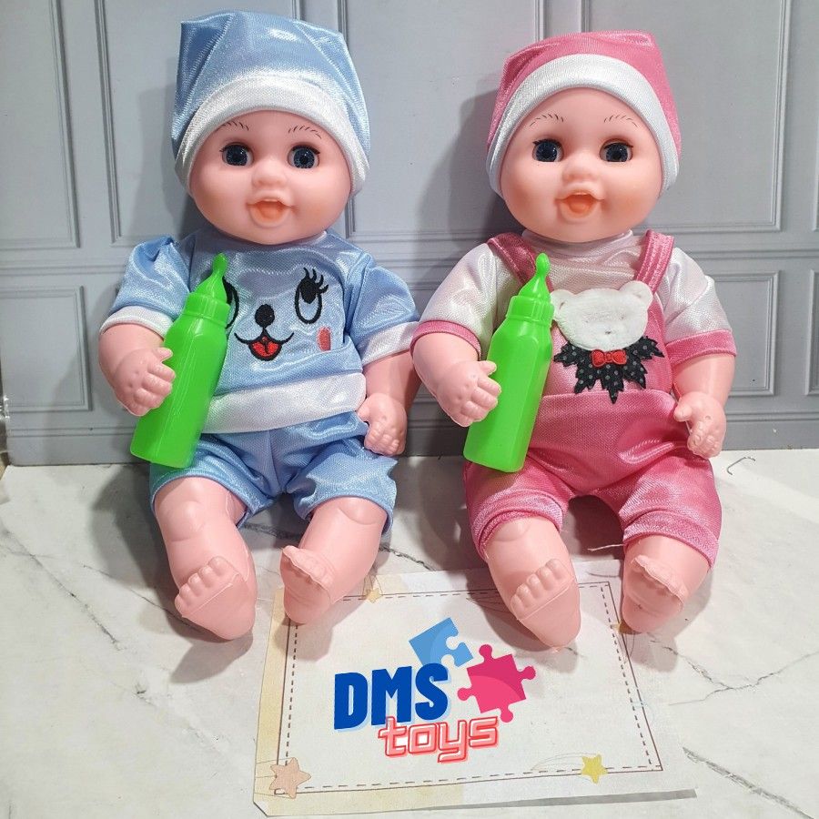 DMStoys Boneka Bayi Nangis Crying Doll Bersuara B760 Biru
 - 3
