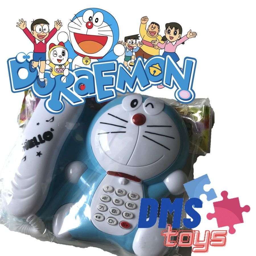 DMStoys Mainan Anak Telepon Doraemon Baterai Lucu ST2554 Biru - 1