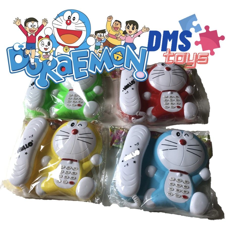 DMStoys Mainan Anak Telepon Doraemon Baterai Lucu ST2554 Biru - 2