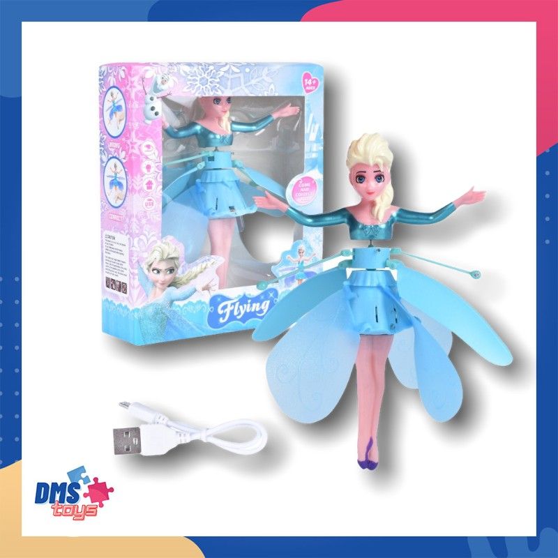 DMStoys Mainan Peri Terbang Barbie Terbang Flying Fairy Sensor Frozen - 1
