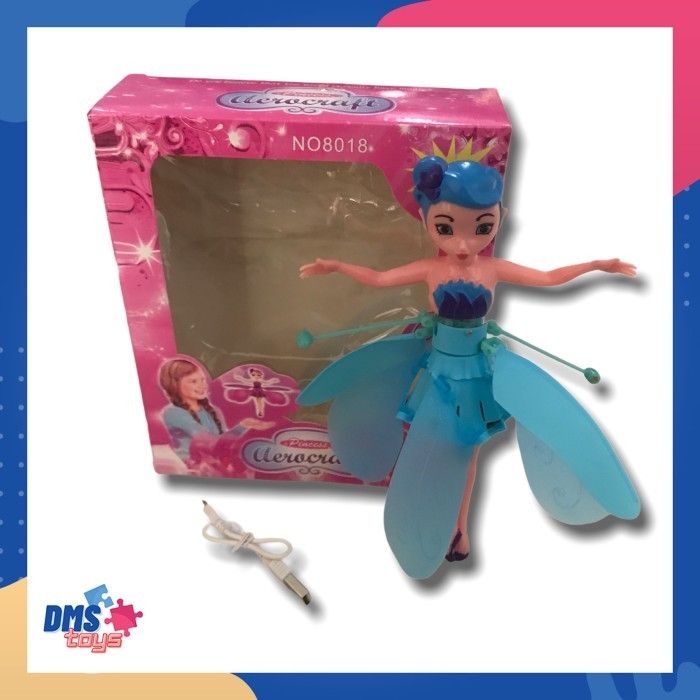 DMStoys Mainan Peri Terbang Barbie Terbang Flying Fairy Sensor Frozen - 2