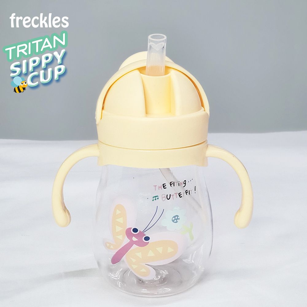 Freckles Water Bottle Sippy Cup Butterfly Yellow

 - 2