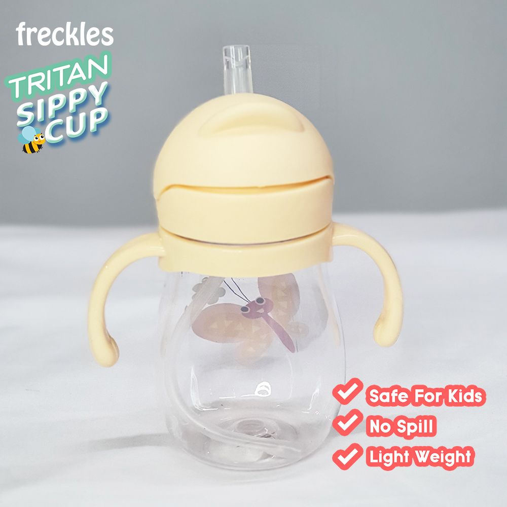 Freckles Water Bottle Sippy Cup Butterfly Yellow

 - 3