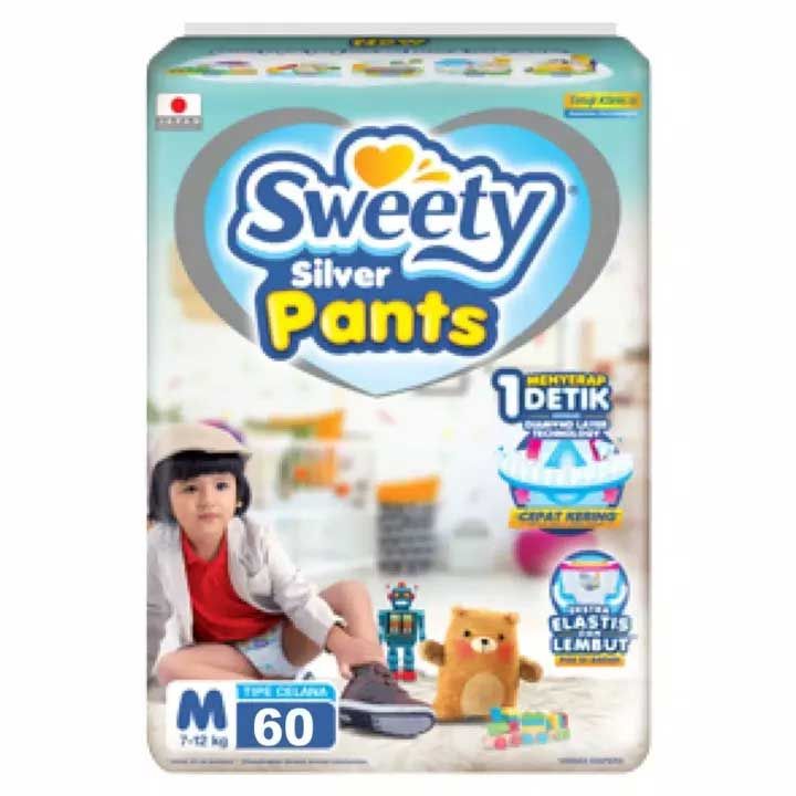 Sweety Silver Pants M 60 - Boys - 1