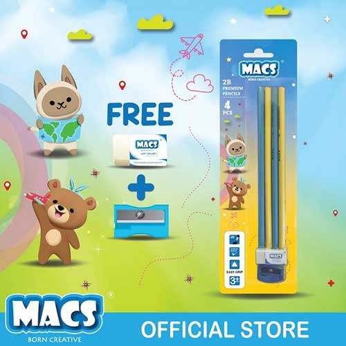 MACS BTS Fun Pensil 2B Pensil Warna Crayon - 4