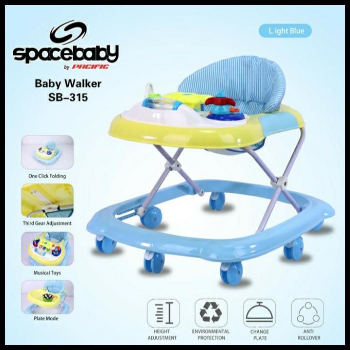 Spacebaby Baby Walker SB 315 Mainan Stir - Alat Bantu Belajar Jalan Bayi Spacebaby - 315