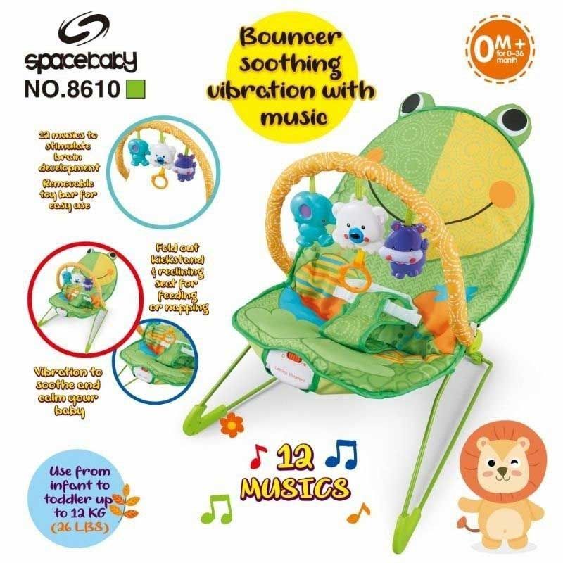 Bouncer Spacebaby SB 8610 / Tempat Duduk Bayi / Anak Space Baby - Froggy - 1