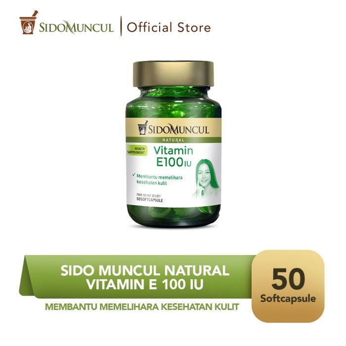 Sido Muncul Natural Vitamin E 100 Iu Soft Capsule 50 Kapsul - 1