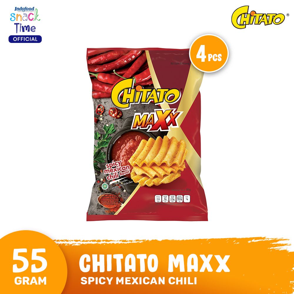 Chitato Maxx Spicy Mexican Chili 55 Gr - 4 Pcs - 1