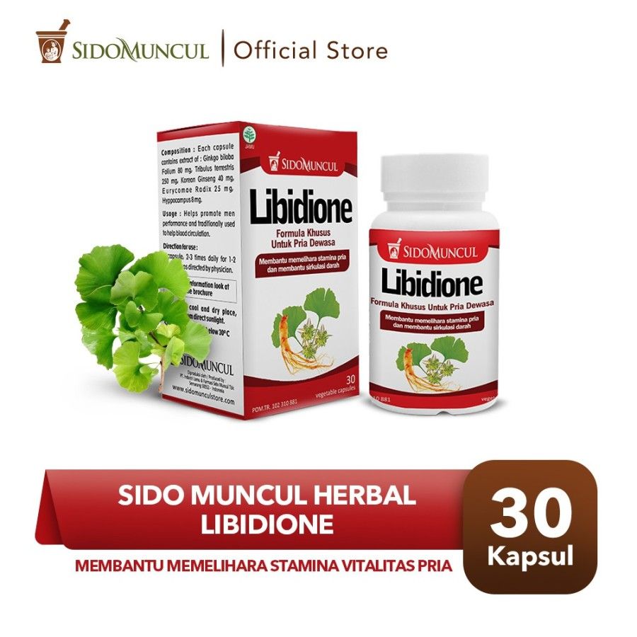 Sido Muncul Libidione 30 Kapsul - Herbal Pria Stamina Vitalitas - 1