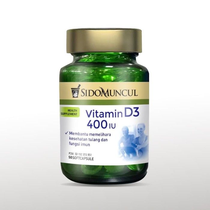 Sido Muncul Natural Vitamin D3 400 Iu Soft Capsule 50 Kapsul - 2