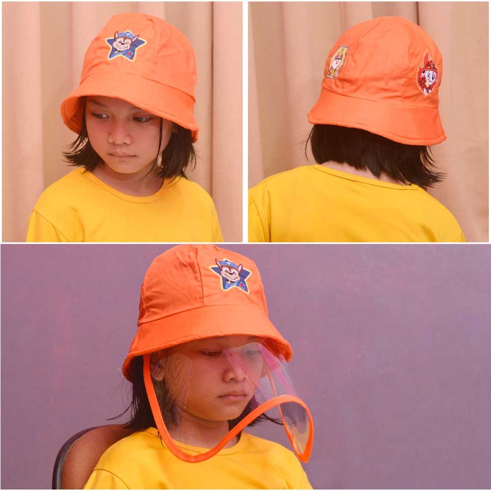 Paw Patrol Paw Patrol Face Shield Spotlight Orange Topi Pelindung wajah anak Karakter paw patrol  - 4