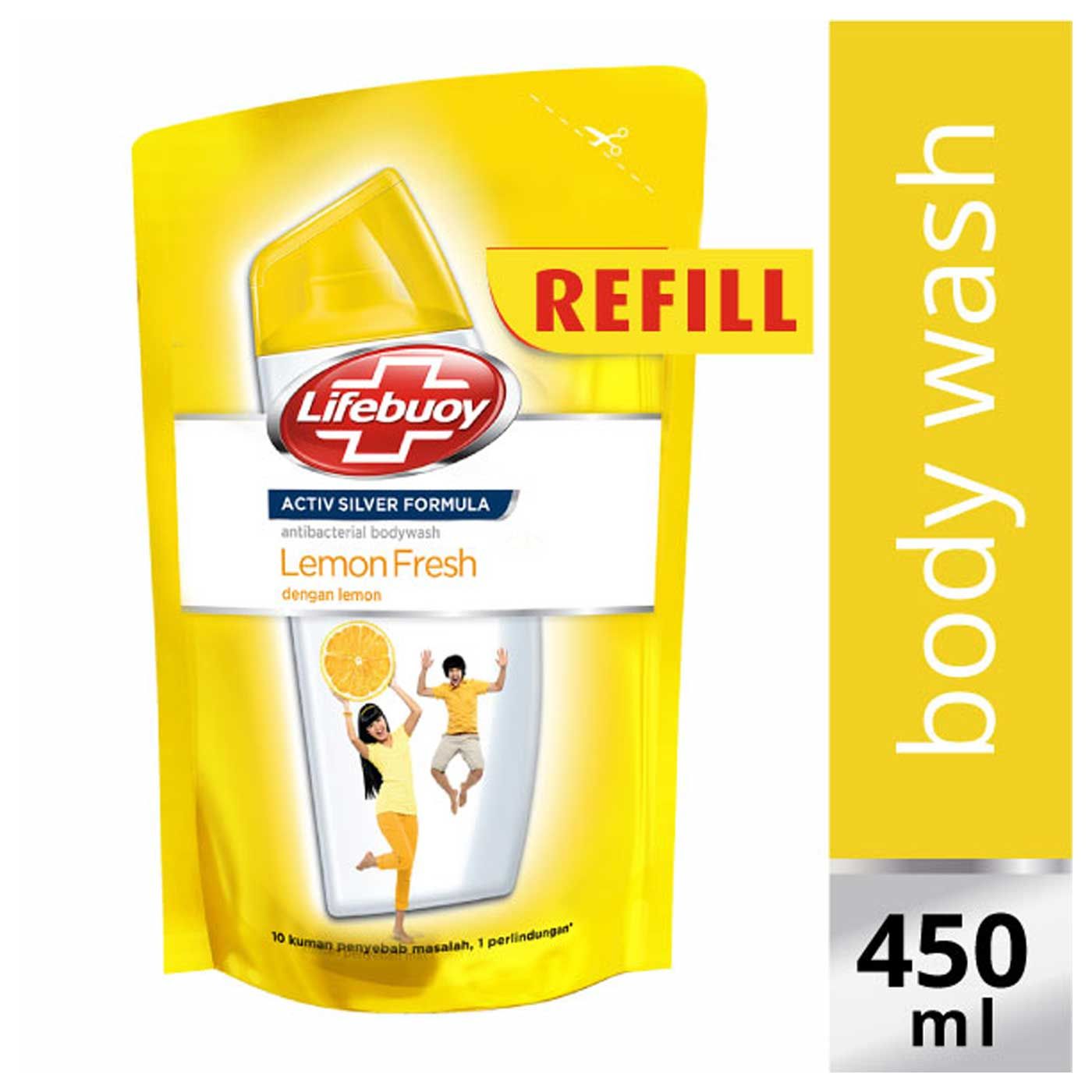 Lifebuoy Sabun Cair Lemon Fresh Refill 450ml - 1