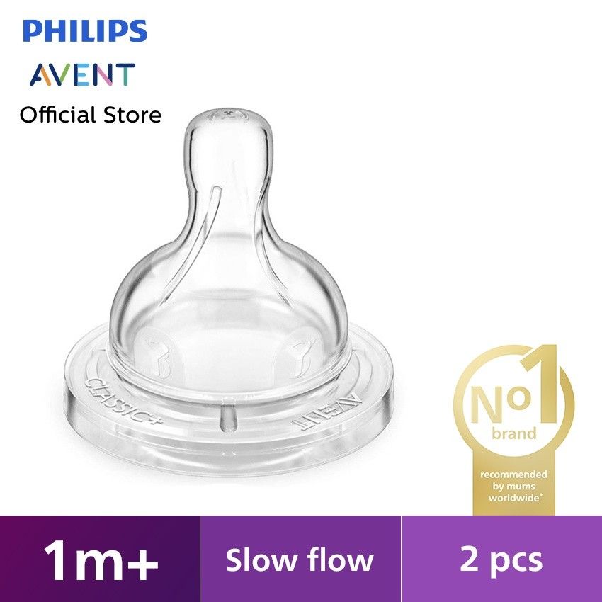 Philips Avent Teat Classic Nipple 2 Hole 1M+ SCF632/27 Dot Botol Bayi - 1