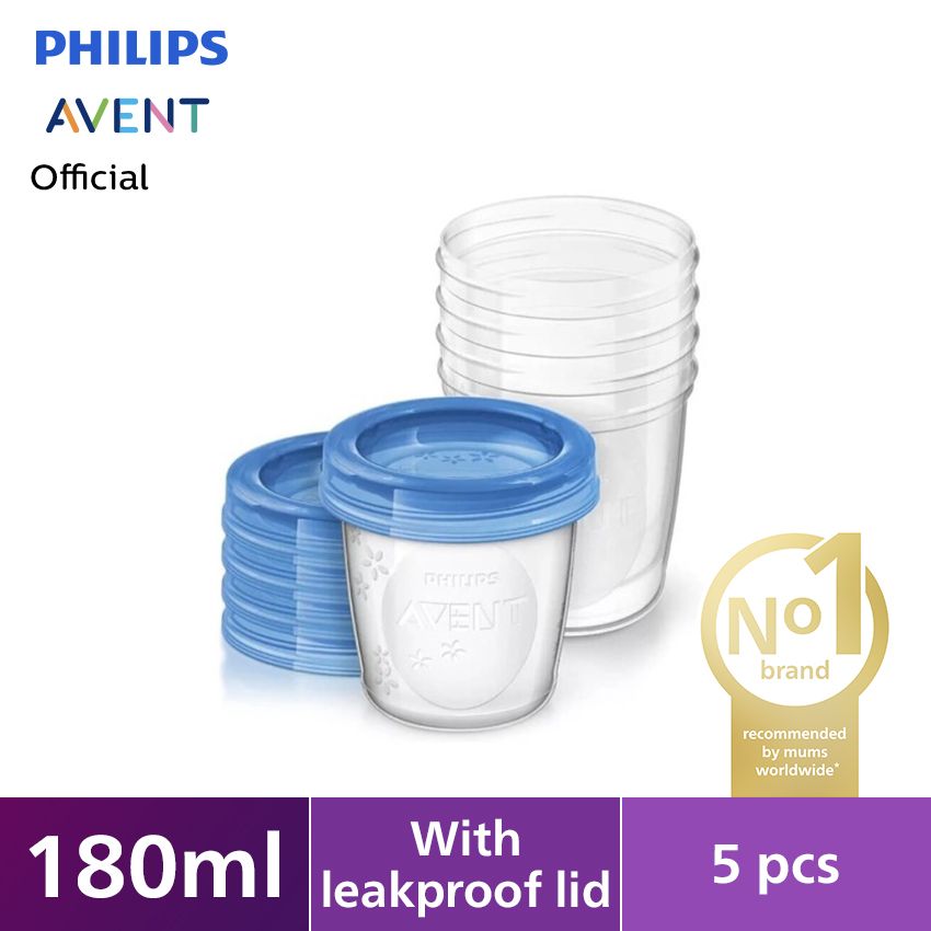 Philips Breast Milk Storage Cups 180ml/5 SCF619/05 Aksesori Pompa ASI - 1